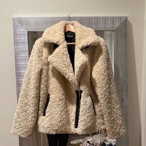 Women's Cream leather Jacket